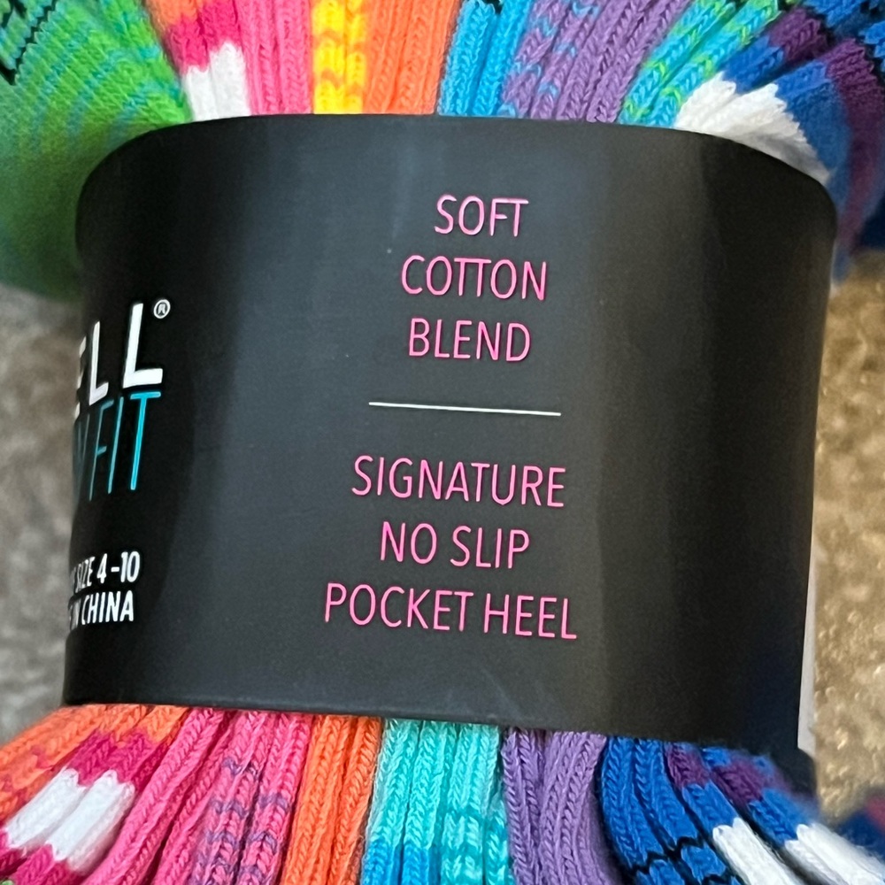 Socks. NWT no show socks by K Bell multi colors